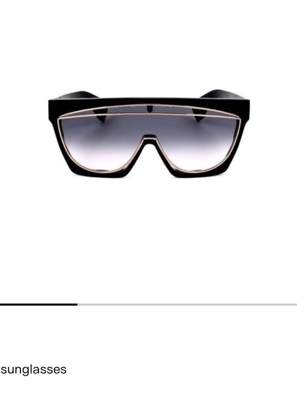LOEWE Women’s Black Oversized Shield Sunglasses -